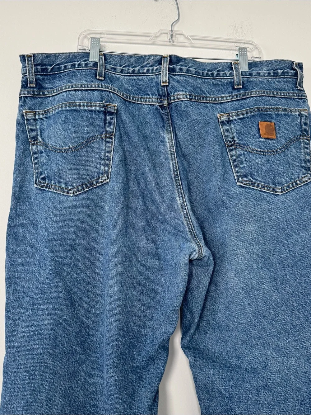 Vintage Carhartt Flannel Lined Jeans Mens 46x30* (Fits 44x28) B21DST Made In USA